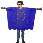 The Dragons Den Disfraz patriótico de bandera de Europa, Unión Europea, para adultos, talla única, multicolor, Talla única
