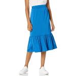 Faldas azules de seda fruncido talla S para mujer 