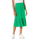 Faldas verdes de seda tallas grandes fruncido talla 3XL para mujer 