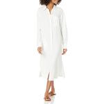 Vestidos blancos de lino de lino tallas grandes informales talla XS para mujer 