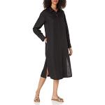 Vestidos negros de lino de lino tallas grandes informales talla XS para mujer 