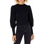 Jerséis negros de jersey de punto rebajados tallas grandes con cuello redondo vintage de punto talla XXS de materiales sostenibles para mujer 