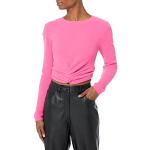 Cárdigans cortos rosas de jersey tallas grandes con cuello redondo trenzados con trenzado talla M para mujer 