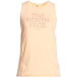 Camisetas naranja de nailon de cuello redondo sin mangas con cuello redondo de punto The North Face talla XS para mujer 