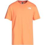 Camisetas naranja de algodón de manga corta manga corta con cuello redondo con logo The North Face talla M para hombre 