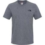 Camisetas deportivas grises de poliester manga corta con cuello redondo The North Face talla XS para hombre 