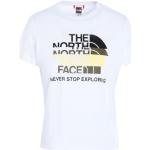 Camisetas blancas de algodón de manga corta manga corta con cuello redondo de punto The North Face talla XS para mujer 