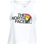 Camisetas estampada blancas de algodón sin mangas con cuello redondo de punto The North Face talla XS para mujer 