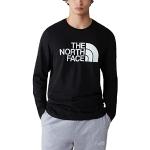 Camisetas negras de algodón de cuello redondo manga larga con cuello redondo con logo The North Face talla S para hombre 