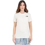 Camisetas blancas de algodón de manga corta rebajadas manga corta informales con logo The North Face Redbox talla L para mujer 