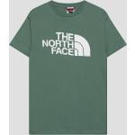 Camisetas verdes de algodón de algodón infantiles The North Face para niño 