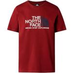 Camisetas rojas de algodón de algodón  con logo The North Face talla XL para hombre 