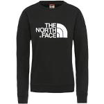 Jerséis negros de jersey cuello redondo rebajados manga larga con cuello redondo con logo The North Face Drew Peak talla L para mujer 