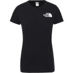 Camisetas negras de algodón de manga corta The North Face para mujer 