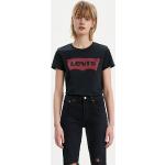 Camisetas negras de algodón de manga corta tallas grandes con cuello redondo con logo LEVI´S The Perfect talla XL para mujer 