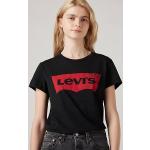 Camisetas negras de algodón de manga corta tallas grandes con cuello redondo con logo LEVI´S The Perfect talla L para mujer 