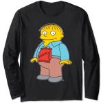 Camisetas negras de encaje de manga corta Los Simpsons Ralph Wiggum manga larga de encaje talla S para mujer 
