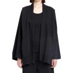 Chaquetas Kimono negras de lino rebajadas talla S para mujer 