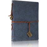 Cuadernos azules de cuero vintage 