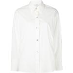 Camisas blancas de algodón de manga larga rebajadas manga larga VINCE con lazo para mujer 