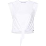 Camisetas blancas de algodón de manga corta manga corta con cuello redondo Scotch & Soda para mujer 