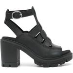 Sandalias negras de goma de tiras rebajadas con hebilla de punta abierta Timberland talla 36,5 para mujer 