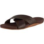 Sandalias marrones de cuero de cuero formales Timberland Slide talla 40 para hombre 