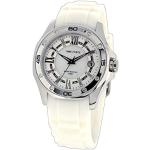 Relojes blancos de acero de pulsera Cuarzo analógicos con correa de plata Time Force para mujer 