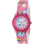 Relojes rosas de resina de pulsera impermeables analógicos con correa de tela Timex para mujer 