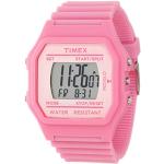 Relojes rosas de caucho de pulsera Cuarzo digital informales Timex para mujer 