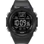 Relojes negros de resina de pulsera impermeables con alarma digital Timex para hombre 