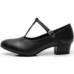 Zapatos negros de goma de baile latino formales acolchados talla 40 para mujer 