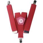 Olata Tirantes de Tela Elastizada En Forma De Y. Tirantes Para Niñas Con Diseño De Flores (1-5 Años) - 2.5cm. Fuscia Rosa