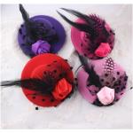 Sombreros lila de poliester de fiesta  floreados para mujer 