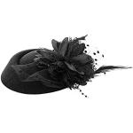Sombreros negros de organza de fiesta  vintage floreados Talla Única para mujer 