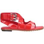 Sandalias rojas de goma de tiras lacado talla 36 para mujer 