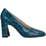 Zapatos azules de goma de tacón con tacón cuadrado cocodrilo talla 41 para mujer 