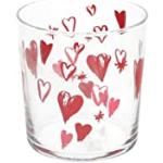 Copas rojas de vidrio de agua de carácter romántico Tognana 