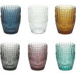 Copas multicolor de vidrio de agua aptas para lavavajillas Tognana en pack de 6 piezas para 6 personas 