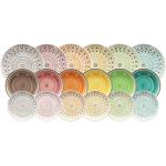 Vajillas multicolor de cerámica aptas para lavavajillas modernas Tognana en pack de 18 piezas 