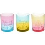 Copas multicolor de vidrio de agua Tognana en pack de 3 piezas para 3 personas 