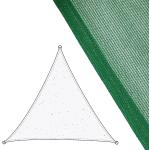 Toldo vela de sombreo triangular verde de fibras HDPE de 3,5x3,5x3,5 metros