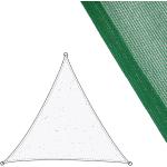 Toldo vela de sombreo triangular verde de fibras HDPE de 3x3x3 metros