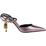 Zapatos destalonados rosas de cuero rebajados con tacón de aguja Tom Ford talla 39 para mujer 