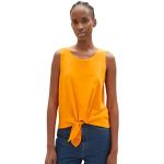 Camisetas naranja de denim de cuello redondo sin mangas con cuello redondo oficinas Tom Tailor Denim talla M de materiales sostenibles para mujer 