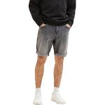 Shorts vaqueros grises de algodón rebajados con logo Tom Tailor Denim talla XXS de materiales sostenibles para hombre 