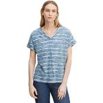 Camisetas estampada azules de algodón con rayas Tom Tailor talla S de materiales sostenibles para mujer 