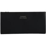 Billetera negras de cuero con logo Tommy Hilfiger Sport para mujer 