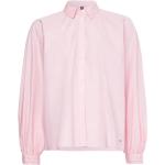 Camisas orgánicas rosas de algodón rebajadas con logo Tommy Hilfiger Sport talla S de materiales sostenibles para mujer 