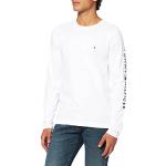 Camisetas blancas de algodón de cuello redondo rebajadas manga larga con cuello redondo informales con logo Tommy Hilfiger Sport talla XL de materiales sostenibles para hombre 
